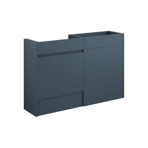 Bau 1236mm Standard Basin & WC Unit Pack - Matt Arley Blue (
