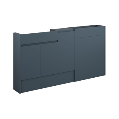Bau 1536mm Slim Basin  WC & 1 Door Unit Pack - Matt Arley Bl