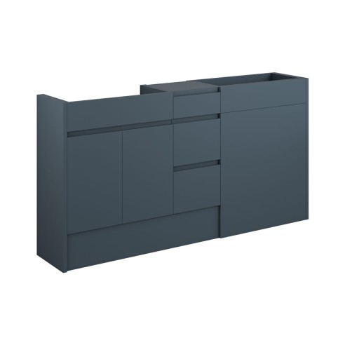 Bau 1536mm Standard Basin  WC & 3 Drawer Unit Pack - Matt Ar