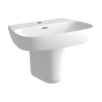 Avilla 600x400mm 1TH Basin & Semi Pedestal | Basins | Bathro