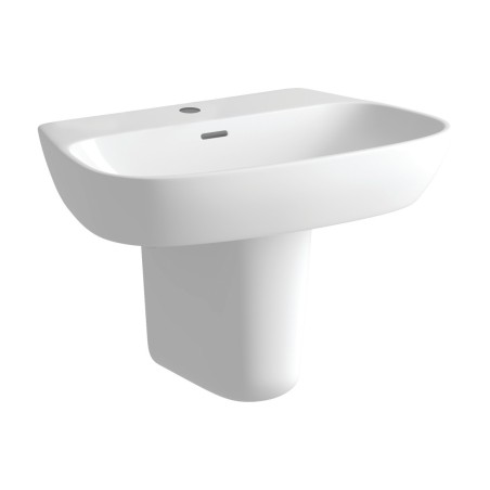 Avilla 600x400mm 1TH Basin & Semi Pedestal | Basins | Bathro