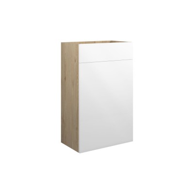 Envio 500mm Standard WC Unit - White Gloss (Oak Cab) | WC Un