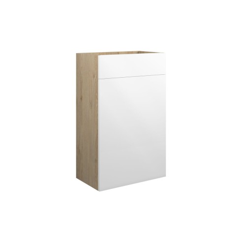 Envio 500mm Standard WC Unit - White Gloss (Oak Cab) | WC Un