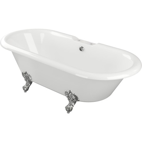 Portofino Freestanding 1690x740x620mm 2TH Bath w/Feet - Whit