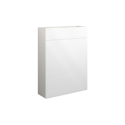 Envio 600mm Slim WC Unit - White Gloss (Grey Cab) | WC Units