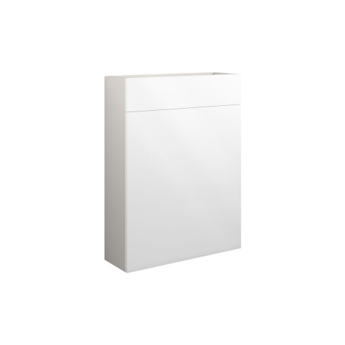 Envio 600mm Slim WC Unit - White Gloss (Grey Cab) | WC Units