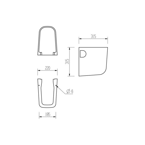 Avilla 600x400mm 1TH Basin & Semi Pedestal | Basins | Bathro