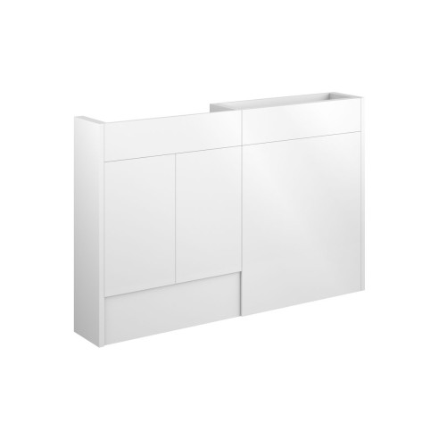 Envio 1236mm Slim Basin & WC Unit Pack - White Gloss (Oak Ca