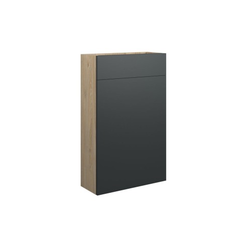 Envio 500mm Slim WC Unit - Matt Graphite Grey (Oak Cab) | WC