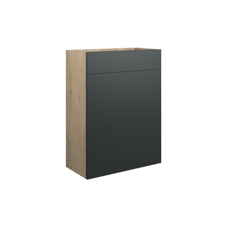 Envio 600mm Standard WC Unit - Matt Graphite Grey (Oak Cab)
