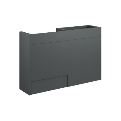 Envio 1236mm Standard Basin & WC Unit Pack - Matt Graphite G