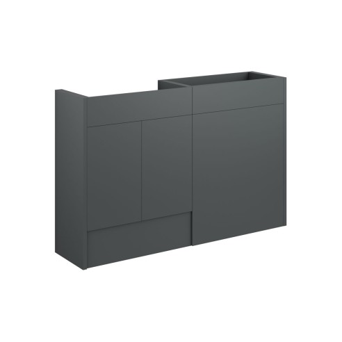 Envio 1236mm Standard Basin & WC Unit Pack - Matt Graphite G