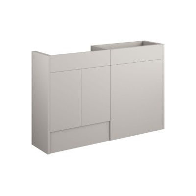 Envio 1236mm Standard Basin & WC Unit Pack - Matt Dove Grey
