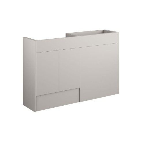 Envio 1236mm Standard Basin & WC Unit Pack - Matt Dove Grey