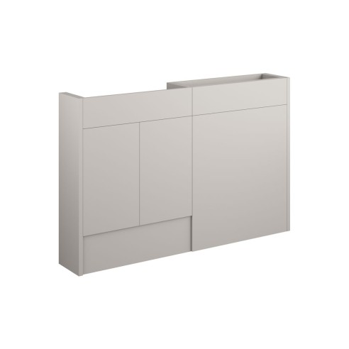 Envio 1236mm Slim Basin & WC Unit Pack - Matt Dove Grey (Oak