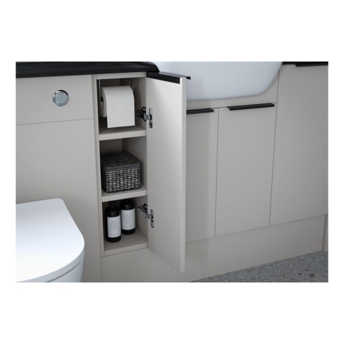 Envio 1236mm Slim Basin & WC Unit Pack - Matt Dove Grey (Oak