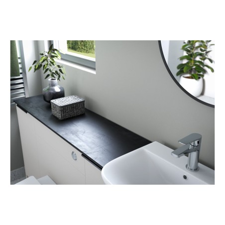Envio 1236mm Slim Basin & WC Unit Pack - Matt Dove Grey (Oak