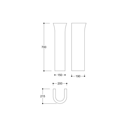 Carvina 560x450mm 1TH Basin & Full Pedestal (Boxed) | Basins