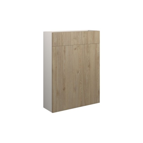 Envio 600mm Slim WC Unit - Havana Oak (Grey Cab) | WC Units