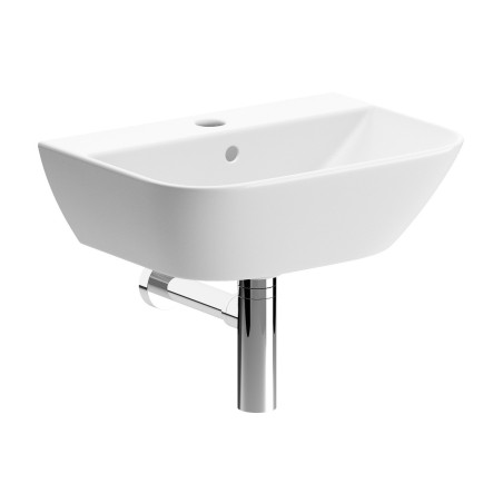 Carvina 450x320mm 1TH Cloakroom Basin & Chrome Bottle Trap |
