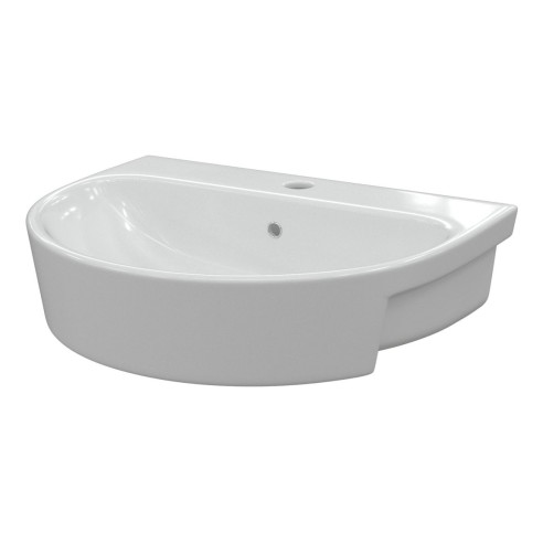 Cadiz 555x435mm 1TH Semi Recessed Basin | Basins | BathroomK