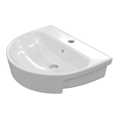 Cadiz 555x435mm 1TH Semi Recessed Basin | Basins | BathroomK 2