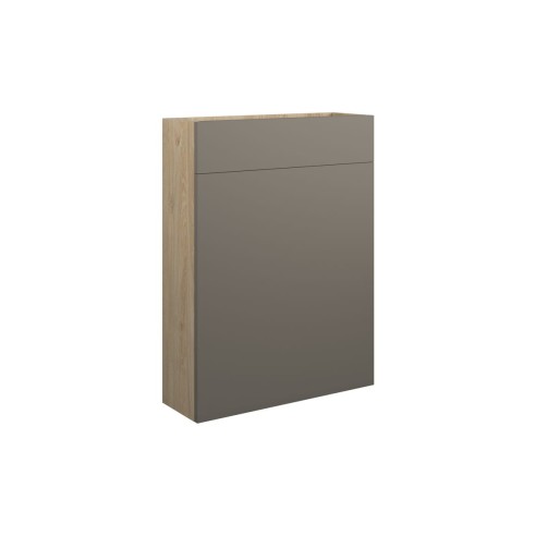 Envio 600mm Slim WC Unit - Matt Stone (Oak Cab) | WC Units |