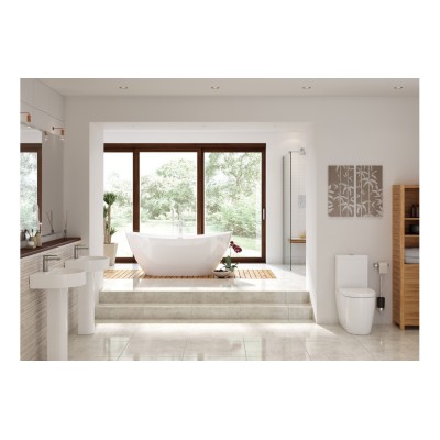 Cadiz 555x430mm 1TH Basin & Full Pedestal | Basins | Bathroo 2