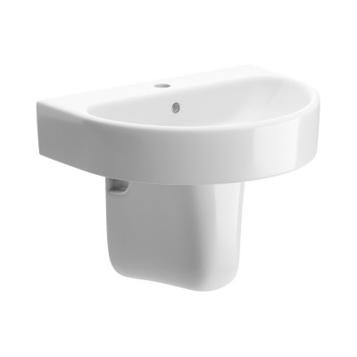 Cadiz 555x430mm 1TH Basin & Semi Pedestal | Basins | Bathroo