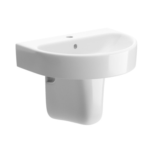Cadiz 555x430mm 1TH Basin & Semi Pedestal | Basins | Bathroo