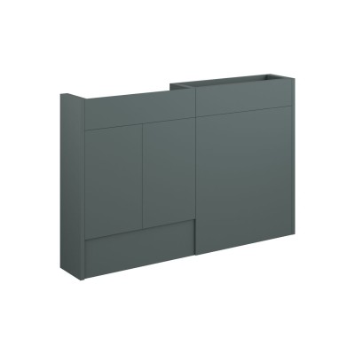Envio 1236mm Slim Basin & WC Unit Pack - Matt Green (Grey Ca
