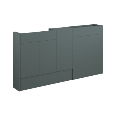 Envio 1536mm Slim Basin  WC & 1 Door Unit Pack - Matt Green