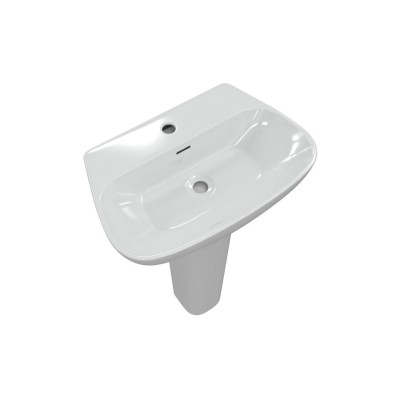 Toledo 600x400mm 1TH Basin & Full Pedestal | Basins | Bathro 2