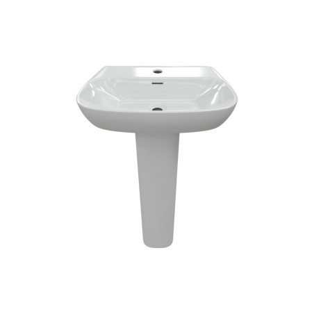Toledo 600x400mm 1TH Basin & Full Pedestal | Basins | Bathro