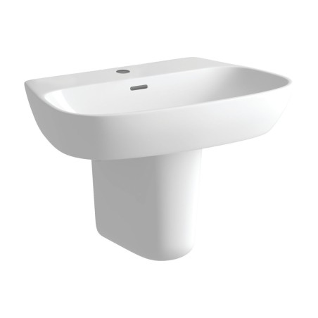 Toledo 600x400mm 1TH Basin & Semi Pedestal | Basins | Bathro