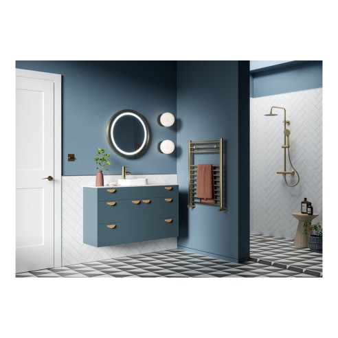 Envio 500mm Slim WC Unit - Matt Arley Blue (Grey Cab) | WC U