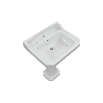 Santiago 600x500mm 1TH Basin & Full Pedestal | Basins | Bath 2