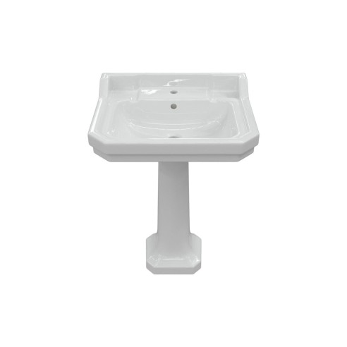 Santiago 600x500mm 1TH Basin & Full Pedestal | Basins | Bath