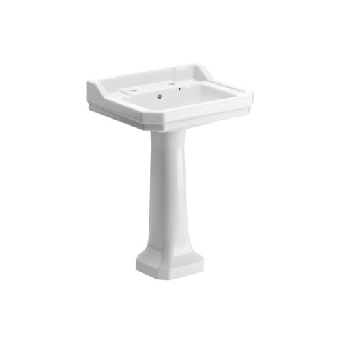 Santiago 600x500mm 2TH Basin & Full Pedestal | Basins | Bath