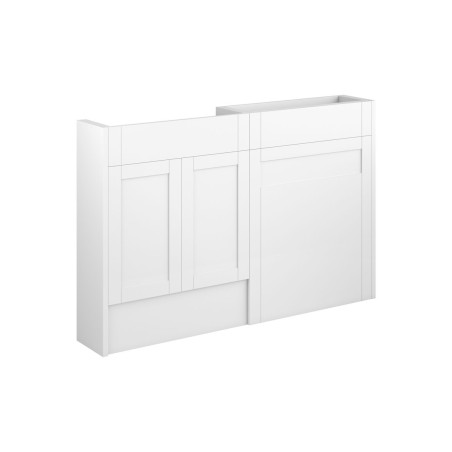 Anibel 1236mm Slim Basin & WC Unit Pack - Matt White (Oak Ca