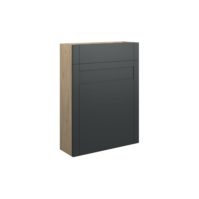 Anibel 600mm Slim WC Unit - Matt Graphite Grey (Oak Cab) | W