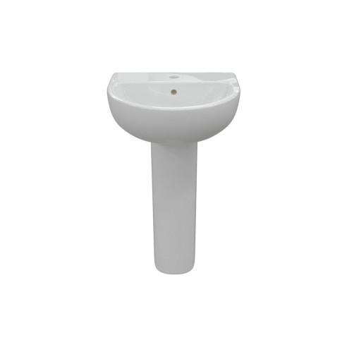 Terasso 450x400mm 1TH Basin & Full Pedestal | Basins | Bathr