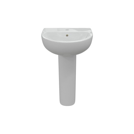 Terasso 450x400mm 1TH Basin & Full Pedestal | Basins | Bathr