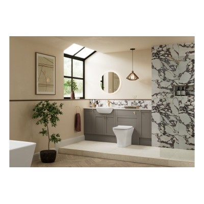 Anibel 500mm Standard WC Unit - Matt Stone (Grey Cab) | WC U 2