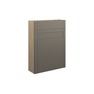 Anibel 600mm Slim WC Unit - Matt Stone (Oak Cab) | WC Units