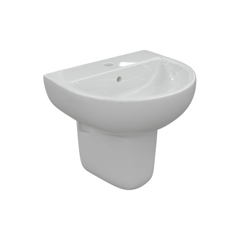 Terasso 450x400mm 1TH Basin & Semi Pedestal | Basins | Bathr