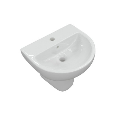 Terasso 450x400mm 1TH Basin & Semi Pedestal | Basins | Bathr 2