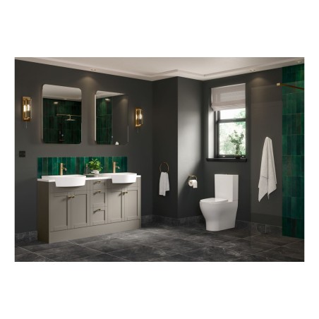 Anibel 1536mm Slim Basin  WC & 1 Door Unit Pack - Matt Stone