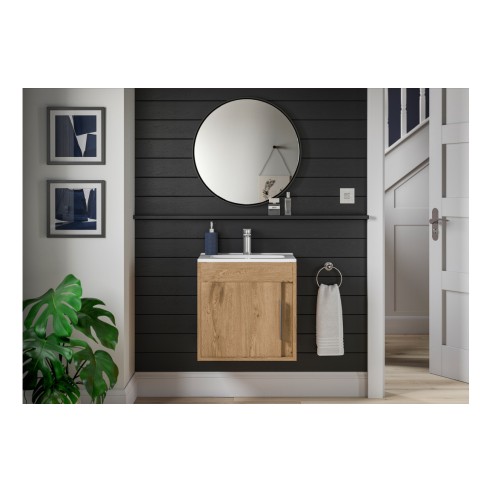 Evoro 500mm Floor Standing WC Unit - Seville Oak | WC Units