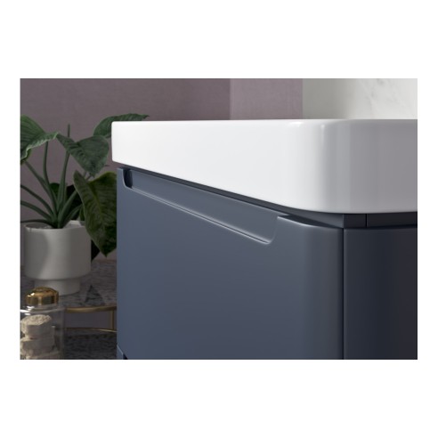 Lagos 500mm 2 Drawer Wall Hung Cloakroom Basin Unit - Matt I